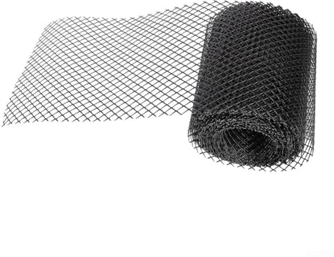 Rete di protezione in plastica per grondaie, per foglie e detriti, 15-18 cm x 6-20 m, rotolo di protezione per grondaie, con clip, filtro a rete per foglie per residenziali (18 cm x 8 m)