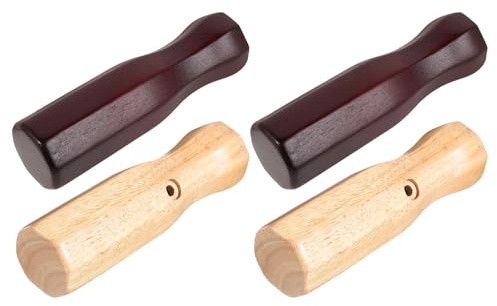 ERINGOGO 4 Stück Pack Holzgriffe für Tischfußball rutschfeste Universelle Ersatzgriffe aus Massivem Echtholz für Kickerstangen Zubehör für Tischfußballspiele Zuhause und Gemeinschaft