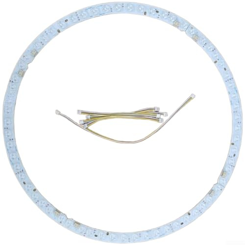 Moliuoly Tira de LED de 45 cm para ventilador de techo, banda de semicircular de 48 W con 3 temperaturas de color, montaje magnético para salón, dormitorio, oficina, (LIGHT STRIP)