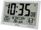 Technoline WS 8013 - digitale, moderne Designer XL Funkwanduhr, schlanker Rahmen, Temperaturanzeige, JUMBO LCD Display, 37 cm x 27 cm, silber