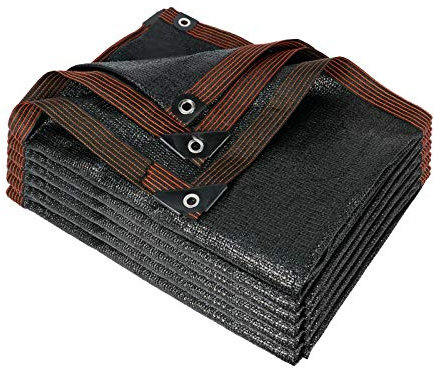 Voile D'ombrage Rectangulaire 95% Crème Solaire D'hombre Welt Toile avec des Boutonnières for Balcon Le Used Toit Noir Carport (Color : Black, Size : 10x10m)