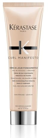 Kérastase Curl Manifesto, Daily Ultra-lightweight Cream Conditioning Treatment, For Curly & Coily Hair, With Manuka Honey & Ceramide, Creme de Jour Fondamentale, 150ml