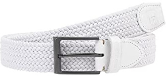 Redbridge Elastiskt bälte för män och kvinnor flätat stretchbälte unisex, Vit, 105 cm