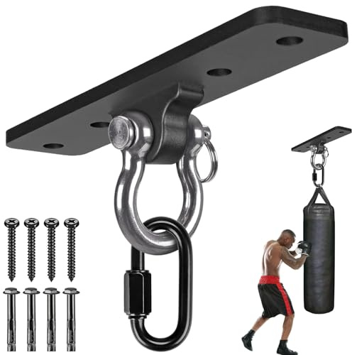 Kipika Schwerer Sackaufhänger – robuste Boxsack-Halterung, Stahl-Aufhänger, Decken-Wandhalterung, Holzbalken-Haken, Halter für Boxen, Kickboxen und Fitnessgeräte zu Hause