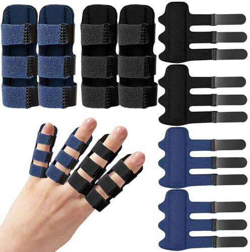 SPOKKI 4 Fingerschiene, Fingerglätter Finger Schiene Stabilisator Verstellbare Fingerstütze, Mittelfinger Kleiner Finger Stabilisator Fingerbandage für Gebrochene Verstauchte Arthritis oder Tendinitis