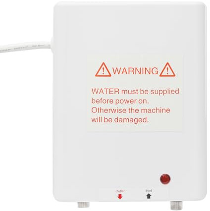 Petit chauffe-eau instantané 3500 W 230 V sans réservoir 30-55 °C, raccord G 1/2 pour évier de cuisine ou lavabo