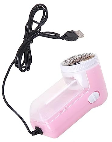 CTIRCHIU Rimuovi Pelucchi Elettrico Portatile USB in Abs Leggero Spazzola Integrata per Vestiti e Maglioni Rosa per Uso Domestico