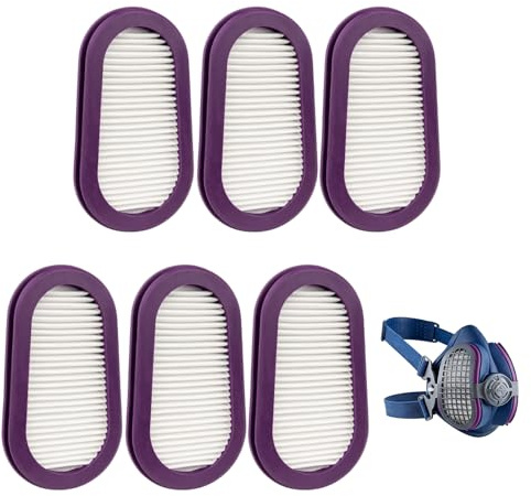 VANEST Confezione da 6 filtri per maschera SPR321 compatibili con GVS Elipse SPR451 SPR457 SPR449 SPR456, filtro di ricambio per respiratore a mezza maschera sia di piccole che medie e grandi