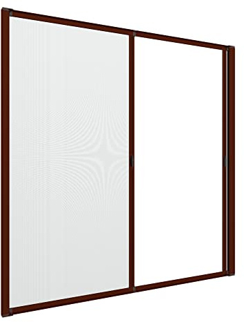 Zanzanet Zanzariera doppia laterale 45 mm orizzontale su misura porta finestra avvolgibile rullo a molla frizione cassonetto antivento personalizzabile vari colori e reti Made in Italy 180x230 cm