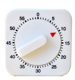 Square 60 Minute Mechanical Timer - Visual Cooking Timer with Loud Alarm - No Batteries Required - Ideal for Cooking, Baking, and Kitchen Management - White