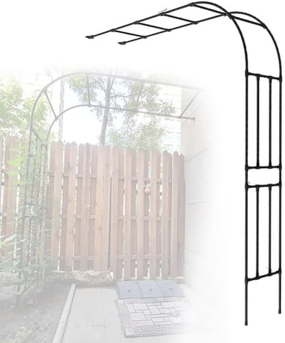 YYLDPFDC Arche de Jardin Demi-côté, Arcade rosiers W200xH240cm W220xH240cm W240xH240cm, Tonnelle de Jardin Robuste, Cadre en Acier, Demi-Arc pour Plantes grimpantes, Roses (B, 200x240x40cm)