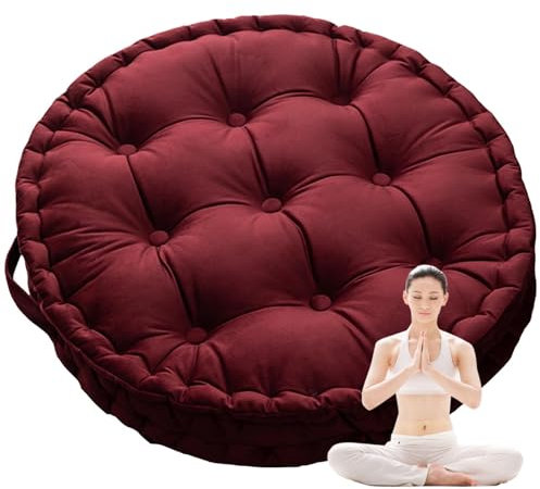 YSZBD Bodenkissen Rund、Meditationskissen Rund、Bodenkissen 60x60、Floor Cushion Outdoor、Sitzkissen Groß Boden Yoga(#3,60x60cm)