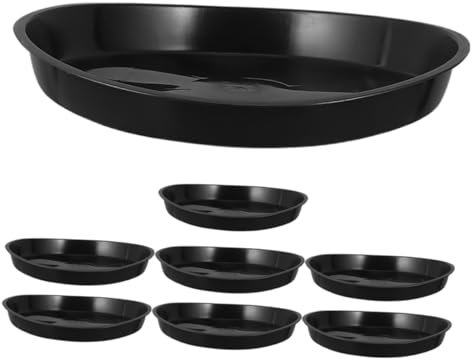 UKCOCO 8 Piezas Base De Maceta Redonda De Plástico Platillo para Plantas De Interior Bandeja Recolectora De Agua para Plantas Accesorios Bandeja De Drenaje para Macetas Unidades