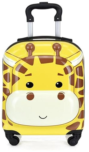 Kinder Reisekoffer, Kinder Trolley, Kinder Gepäck (Giraffe, 18 Zoll)