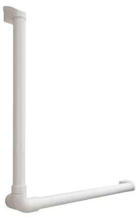 Barres d'appui en L for personnes âgées, for baignoire murale, for personnes âgées et handicapées, en aluminium, antidérapantes, for baignoire, aide à la marche, blanches(44 * 44cm)