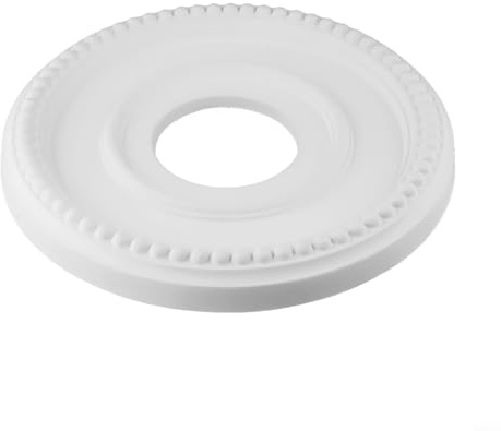 TONIXY Coving Rosace plafond de plafond ronde classique pour ventilateur de plafond, plaque de couverture médaillon, décoration d'intérieur, matériau PU, blanc