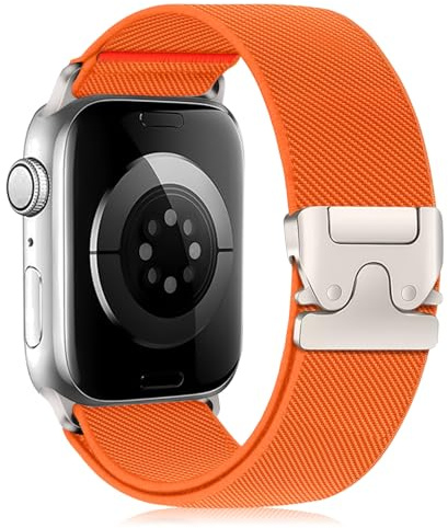 Hinnwer Nylon Braided Strap for Apple Watch Straps 42/41/40/46/44/45/49mm | Parachute Buckle Elastic Sport Band for iWatch Ultra 3 2 1 SE 3 2 1 Series 11/10/9/8/7/6/5/4/3