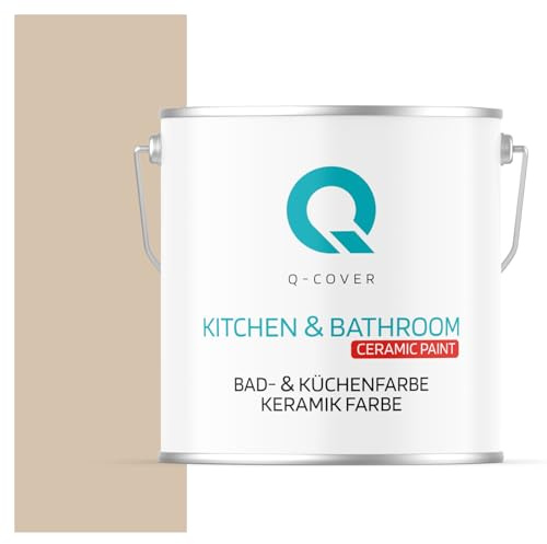 Q-COVER VERNICE BAGNO & CUCINA | Beige | 5 L | per pareti – resistente, antimacchia, extra opaca