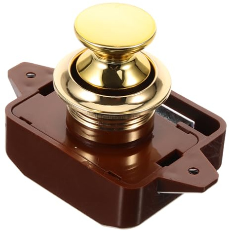 HOLIDYOYO Serratura di Ricambio Pulsante per Armadietti Camper Chiusura per Cassetti e Porte Lega di Sicura per Auto Barche e Veicoli Ricreativi