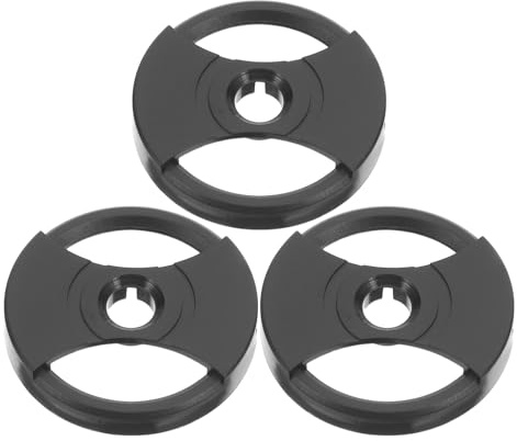 Kisangel Adaptateur Rond pour Platine Vinyle 3 Pièces, Insert en Plastique Noir Compatible Disques Vinyles 7 Pouces, Accessoires pour Tourne-disques Trou Central, Usage Phonographe