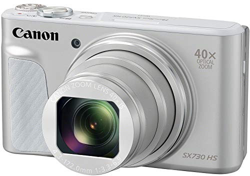 Canon PowerShot SX730 Digitalkamera mit 40-fachem optischem Zoom und 7,6 cm neigbarem LCD – Wi-Fi, NFC und Bluetooth fähig (Silber)