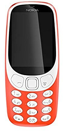 Nokia 3310 2G double SIM - feature phone débloqué GSM, Écran 2,4 pouces, appareil photo 2MP avec flash LED - Rouge
