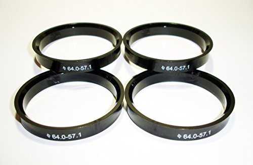 4 CENTRADORES DE LLANTA 64-57.1 AROS PARA LLANTAS ASA ARTEC BORBET BSA ICW RH SMOOR