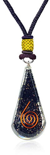 Emotional Body Purification Black Tourmaline Orgone Crystal Tear Drop pendant for Strengthen Immune System - Swallows Negative Energy - Positivity