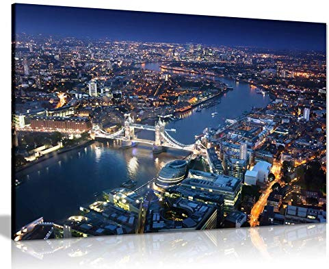 Kunstdruck auf Leinwand, Motiv: Londoner Skyline, 30,5 x 20,3 cm