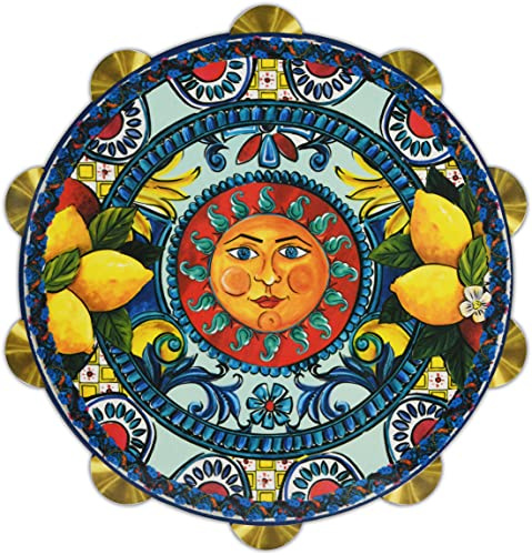 Baci Milano Tagliere Grande Tamburello Coll. Joke Sicily (Blu)
