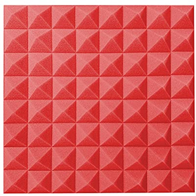 Panneaux Acoustiques éponge 10 Pièces Isolation Phonique Mur En Coton Absorbant Le Son En Coton Intérieur Studio D'enregistrement Salle De Piano Chambre Ancre Chambre De Piano Salle(Color:rouge)