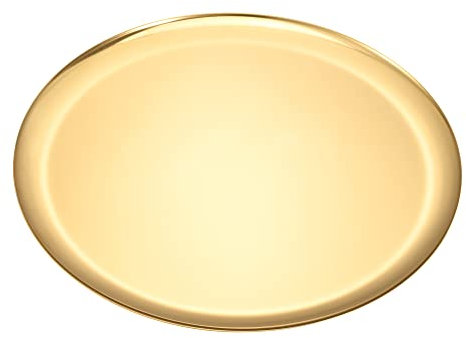 Bandeja de Acero Inoxidable Dorada de 280 mm, Bandeja Redonda de joyería, Bandeja de Almacenamiento de cosméticos, Bandeja de Servicio, Bandeja Decorativa, Bandeja de Almacenamiento Multiusos, Placa