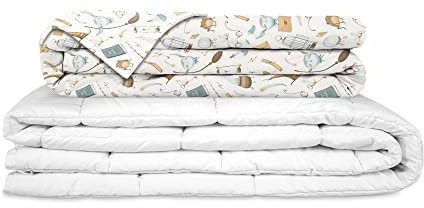 Gravity Therapiedecke Gewichtsdecke Incl. Baumwolle-Bezug Schlaufen Bezugssystem mit Reißverschluss - Zauberei Edition - Schwere Decke für Erwachsene/Jugendliche 150x220cm 10 kg