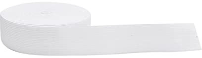 BELLAY Cinta elástica Plana de 10 Yardas, Cinta de Goma, Costura Artesanal, Accesorios de Ropa, Bandas elásticas, Cordones de Cinta (Color : White, Size : 10 Yards_45MM)