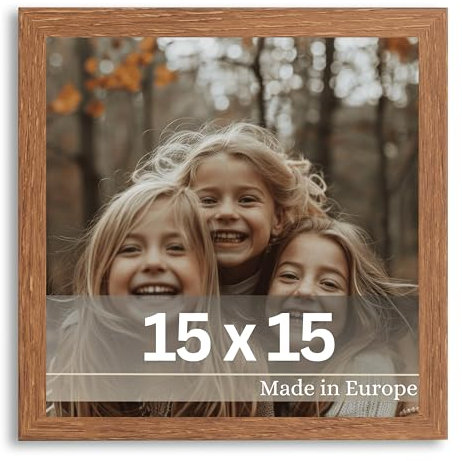 VictoR Dali Marco de fotos cuadrado de madera 15 x 15 cm, marrón, 15 x 15 cm, color marrón