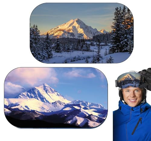 ZWWOGE Set of 2 ski goggles protective cover, ski goggles protection, microfibre goggle cover for ski and snowboard, protection against scratches and dust, ideal for travel and après-ski