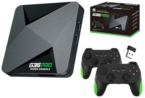 G36 Pro Game Box Game Stick,Built-in 100000 Games,50 Emulators,4k HDMI Retro Video Game Console with 2.4g Wireless Controllers,Portable Plug and Play Gaming Console,Gift for Men,Husband (256G)