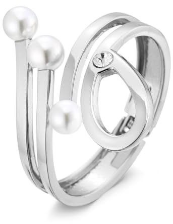 EBZFASO Fermacurtaini a Clip, 6 * 5CM 4 Pezzi Tenda Decorativa for Finestra in Metallo con Diamanti Perlato(Three Pearls Silver)