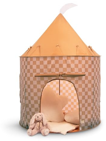 Relsy Kinder-Spielzelt Gelb Gepunktet, Pop-up-Spielzelt für Drinnen/Draußen für Kinder und Kleinkinder, Spielplatz/Ballpool und Gartenspielzeug, Gelbes Quadratdesign Unisex