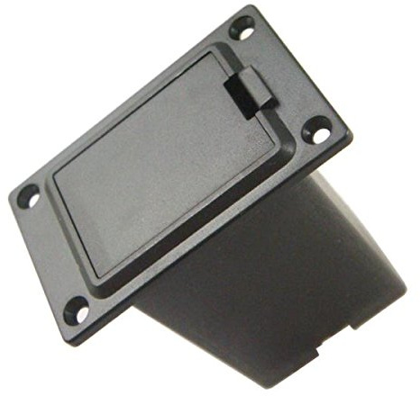 Gazechimp Boîtier Cas de Batterie 9V en Plastique Support de Pick-up Active Pièces de Rechange pour Guitares Electriques Basses Noir