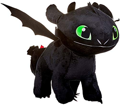 HTTYD Peluche Drago Sdentato Toothless Furia Buia 40cm Glow in The Dark