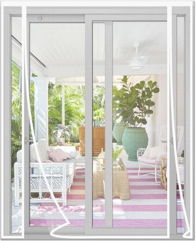 Risareyi Mosquitera Puerta Magnetica en Fibra de Vidrio 180x220cm, Blanco