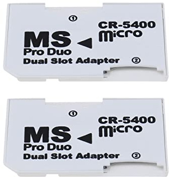EMSea 2 X Dual SD/TF-Karte auf MS Speicherkartenhalter CR5400 512 GB Kompatibel mit Sony Memory Stick PSP Dual Slot Adapter 31 X 20 Mm