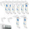 16 Pcs Plastic Roller Blind Fittings Set, No Drilling Accessories for Curtain Rods, Most & Double Roller Blinds