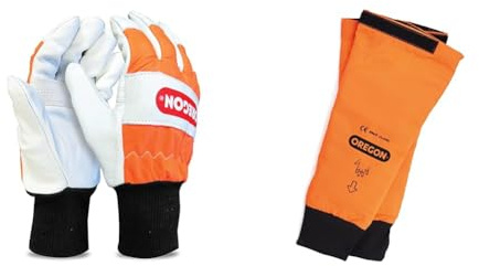 Oregon Guantes de Motosierra y Mangas Anticorte, Protección de la Mano Izquierda y Brazos – Talla L (Talla 10)
