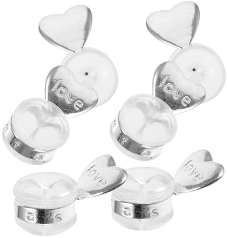 HAWILLOSCH 6piezas Tuerca De Pendiente De Silicona Transparente Repuestos Para Pendientes Tapones De Seguridad Para Accesorios De Joyería