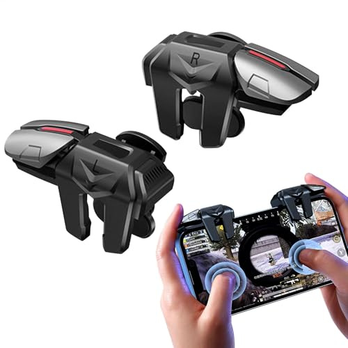 Jeu de déclencheurs pour Smartphone - Jeu de contrôleurs de jeu pour téléphone portable | Pack de 2 déclencheurs mobiles, jeu pour jeux téléphoniques, contrôleur Plug and Play pour passionnés D