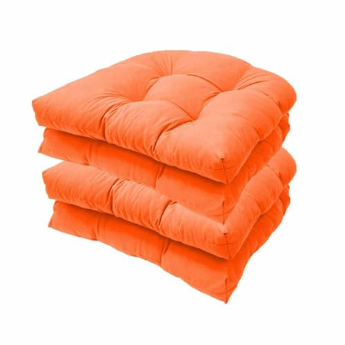 Outdoor Gartenstuhlauflage 4er Set 48x48 cm Sitzpolster und Rückensitzpolster für Sessel Innen und Außen Stylisches Muster M14