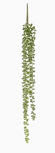 artplants.de Suculenta Artificial Senecio Colgante PURUS, Verde, 60 cm
