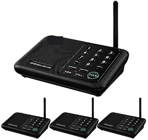 Citofoni wireless per casa, interfonico domestico senza fili a 10 canali for uffici commerciali domestici Comunicare da una stanza all'altra a lungo raggio da 1 miglio per casa, ufficio, ufficio